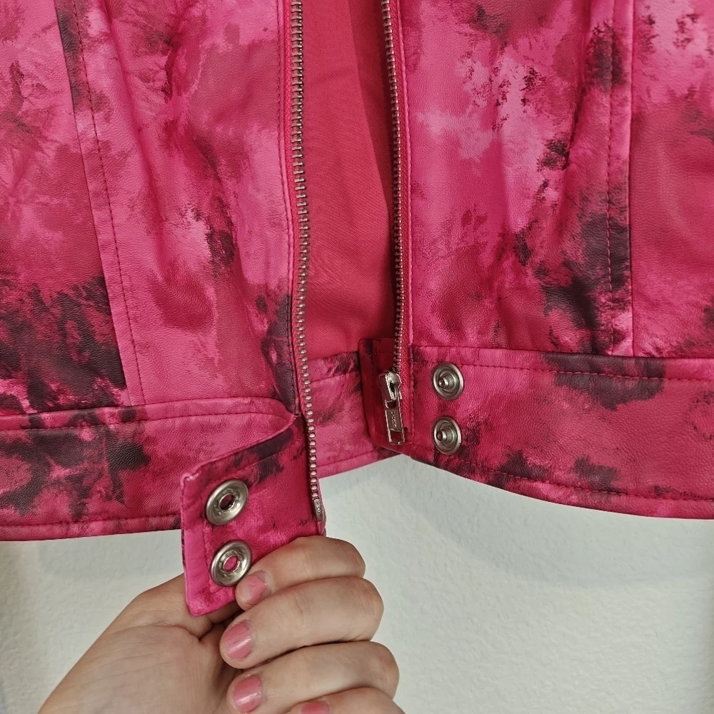I.AM.GIA $365 womens Reika Jacket Pink Faux Leather Zip Front Size XS Women's - Picture 8 of 16